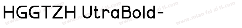 HGGTZH UtraBold字体转换